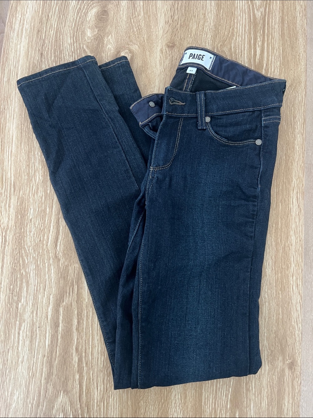 PAIGE Dark Indigo Skinny Jeans
